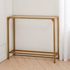 Slim Glass Top Hallway Console Table Entryway Living Room Side End Table Narrow