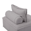 Luxury Padded Square Footstool Pouffe Style Stool Chair Wood Frame with Cushion