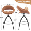 2PCS Rotatable Breakfast Bar Stools Lift Chair Kitchen Cafe Pub PU UK
