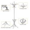 Coat Rack Free Standing Coat Rack Entryway Wooden Coat Tree Stand w/ 12 Hooks