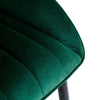 2 Pcs Velvet Dining Chair Modern Padded Seat Breakfast Chair Dining Room Green