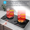 Aobosi Double Induction Hob 20 Temp Setting&18 Power Levels,4-Hour Timer,2800W