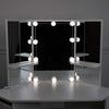 White Corner Dressing Table Makeup Desk Vanity Table 5 Drawers with Bubls