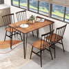 Kitchen Table & 4 Chairs Industrial Modern Mid Century Dining Set-Walnut