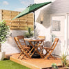 2 Metre Parasol Round with Push Button Tilt, Outdoor Table Parasol Umbrella