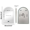 Anti Fog Arch LED Bathroom Mirror Wall Mounted Bluetooth Speaker Digital Display