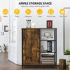 Costway Industrial Storage Cabinet Freestanding Cupboard Sideboard w/3 Shelves