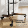 TV Stand on Wheels for 32-85 Inch Screens up to 60kg, Height Adjustable Rolling