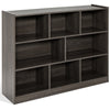 8 Cube Bookcase 3-Tier Bookshelf Display Shelf Storage Organizer-Grey