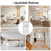 128cm Freestanding Kitchen Cupboard 4-door Storage Cabinet & Open Ucmtgwuogzzlbv