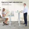 Electric Stand up Home Office Desk Adjustable Desk Sit Stand-White