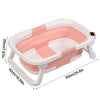 Portable Baby Bath Tub Toddler Bathtub with Thermometer Collapsible Baby Shower