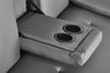 Sofa Bed Faux Leather with Cup Holders 2 Seater Click Clack Living Room Recliner