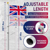 Thanaddo 20 FT Sectional Flag Pole Kit Extra Thick Aluminum Flagpole with 2 Flag