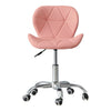 Cushioned Computer Desk Office Chair Chrome Legs Lift Swivel Adjustable Height