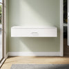 Wall Hanging Dressing Table High Gloss Vanity Makeup Desk with Storage Drawer