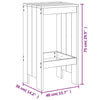 Lechnical Garden Bar Set, 7-Piece Solid Wood Set, Garden Bar Set, Garden O6F6