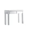 Glass Mirrored Dressing Table Makeup Vanity Desk Bedroom w/ Drawer&Mirror&Stool
