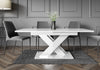Extendable Table 140-180x80cm Kitchen White Gloss FAST FREE POSTAGE
