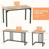 Breakfast Table Furniture Set Space-Saving Dinette W/ Rustproof Metal Frame