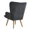 Fabric Accent Chair and Ottoman Set Padded Armchair with Footstool Lounge Seat
