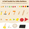 Kids Wooden Tool Workbench with Large Storage Space-Natural
