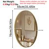 Modern Wall Mirror with Gloden Frame Oval Wall Mounted Makeup Dressing Mirror