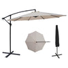 3M Banana Parasol Sun Shade Patio Hanging Umbrella Cantilever Canopy Beige