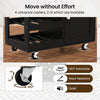 3-Tier Kitchen Island Kitchen Cart Wine Racks Rolling Storage Trolley Cart Black