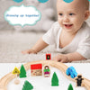 33Pcs Wooden Train Track Rail Set Magnetic Railway Xmas Kid Toy Fit Thomas Brio