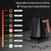 Electric Gooseneck Kettle, Coffee & Teapot with Digital Display- SS - Black