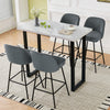 2X Breakfast Bar Stools Thickened Pad Linen Dining Chairs for Counter Kitchen