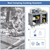 Garden Backyard Folding Cook Table Station Outdoor Camping Kitchen Cabinet Stand
