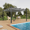 13FT Aluminum Pergola Awning Gazebo Outdoor Canopy Furniture Barbecue Shelter