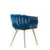Velvet Dining Chair with Door Knocker Ring Windsor Dressing Room Chair 1/2/4/6