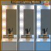 Large Dressing Table With LED Mirror Drawers Vanity Set Bedroom Makeup Table