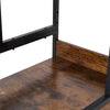 Retro Steel Frame Kitchen Storage Rack with 3 Shelves Floor Standing for Fridge
