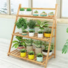 3Tier Bamboo Plant Stand Ladder Garden Rack Folding Display Hanging Shelf