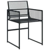 13 Piece Garden Dining Set Black Poly Rattan W0T5