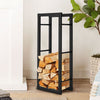 S/M/L Metal Firewood Fire Log Rack Wood Storage Rack Holder Indoor Outdoor Cover