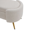 Long Stool Chair Bed End Seat Window Bench Faux Frizzle Shaggy Fur Soft Padded