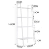 Industrial 4-Tier Storage Shelves Ladder Bookshelf Metal Frame Bookcase Display