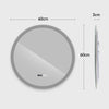 Illuminated Bathroom Mirror with LED Lights Demister Touch Sensor Time Display