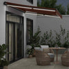 Manual Retractable Awning with Brown 350x250 W4B4