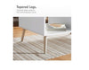 White Coffee Table with Storage Living Room Table with Drawer & Open Shelving