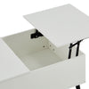 Coffee Table Lift Up Top With Storage Shelf Living Room Home Office White
