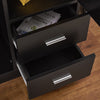 Modern 2 Door 2 Drawer Wardrobe with Shelf Hanging Rail Clothes Storage Cupboard