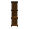 Lechnical Bookcase 4-Tier Brown Oak 76x32x123 Engineered B1B9