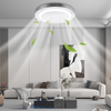 LED Ceiling Fan Light Dimmable Living Room Chandelier Lamp With Remote Control