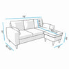 Panana Linen Fabric Sofa 1, 2 or 3 Seater Modern Couch Suite Set ottoman